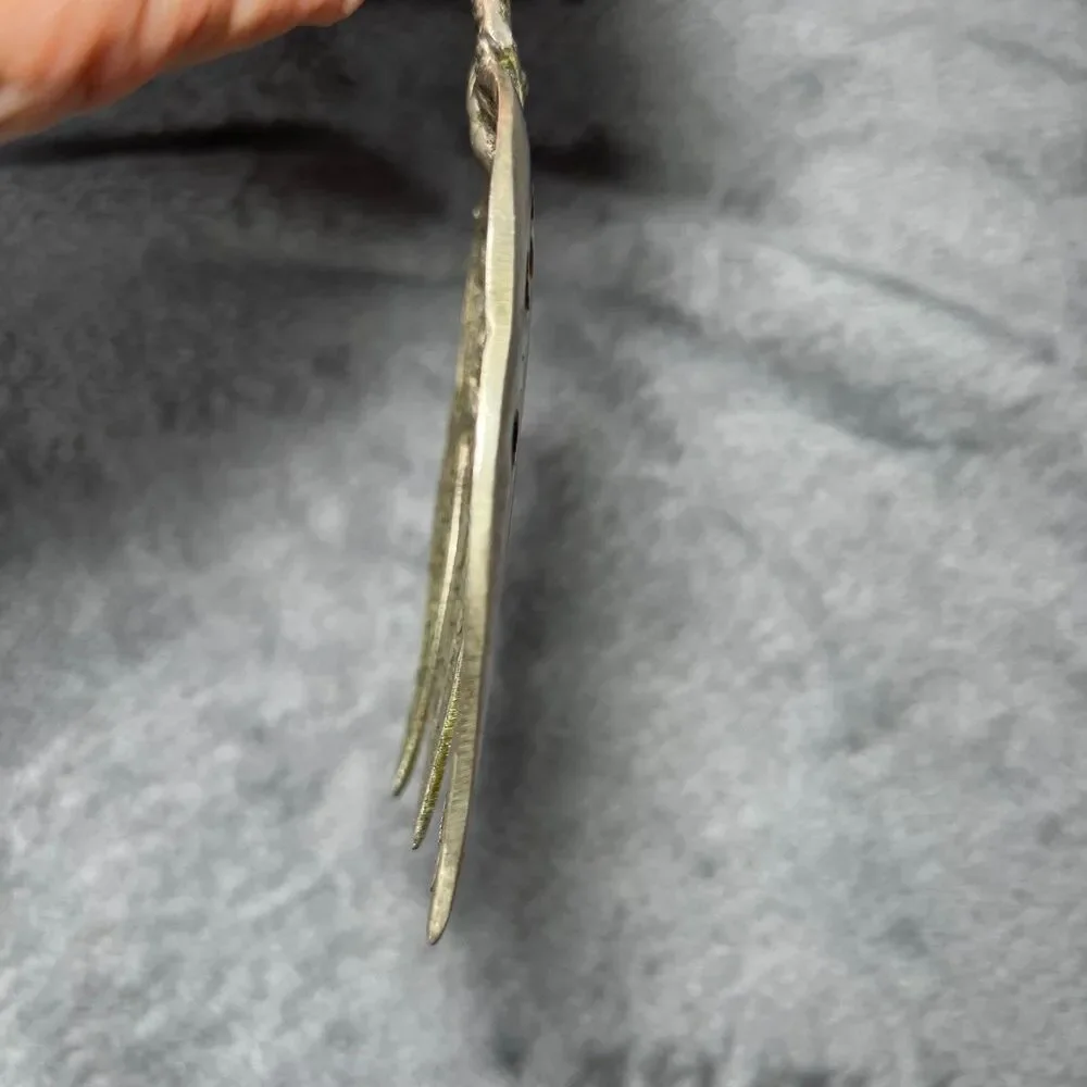 UGO BELLINI fork spoon set cherub lions silver plate vintage